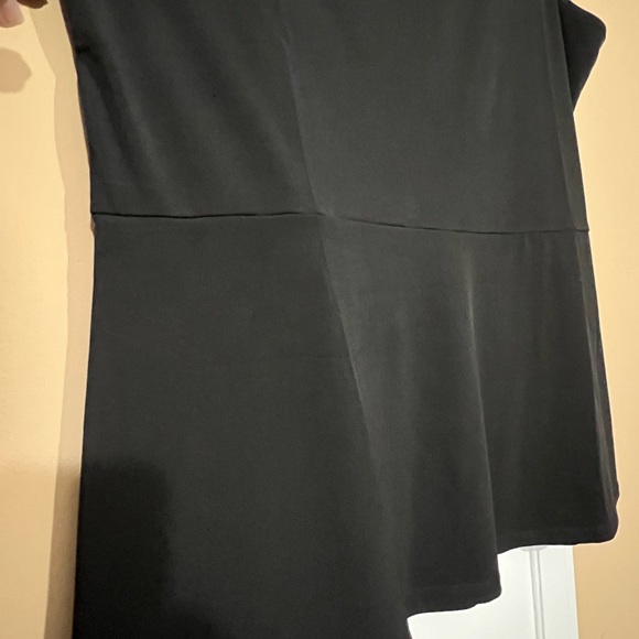Susan Graver Liquid Knit Black Tank with Peplum Seaming Detail - Picture 5 of 10